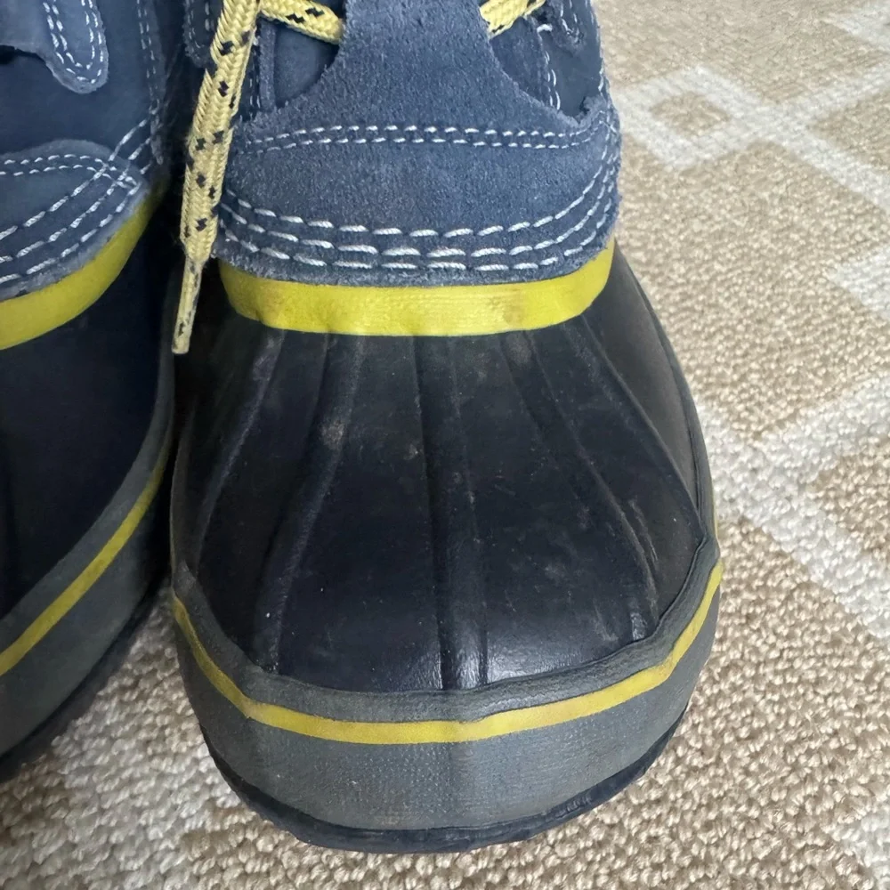 L.L. Bean Kids Sherpa Lined Waterproof Duck Boots Outdoor Shoes Navy Size 3